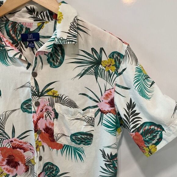 George Mens Collared Button Up Short Sleeve Shirts Multicolor Size Small - Picture 3 of 7
